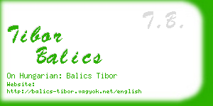 tibor balics business card